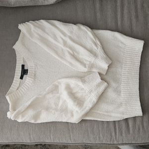 Forever 21 white, puff sleeve top